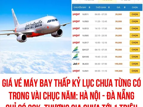 Giá vé máy bay thấp kỉ lục chưa từng có trong cả chục năm trở lại đây